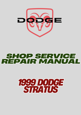 1999 DODGE STRATUS SHOP SERVICE REPAIR MANUAL - PDF 