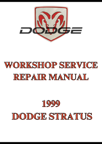 1999 DODGE STRATUS WORKSHOP SERVICE REPAIR MANUAL - PDF