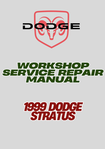 1999 DODGE STRATUS WORKSHOP SERVICE REPAIR  MANUAL - PDF