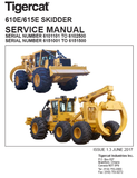 Tigercat 610E Skidder Service Repair Manual (6101101-6102600, 6101101-6102500) - PDF File Download