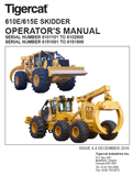Tigercat 615E Skidder Operator/User Manual (6151001-6151500) - PDF File Download