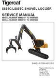 Tigercat S855C Shovel Logger Service Repair Manual (85550101-85552000, 85550101-85551000) - PDF File Download