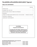 Download Complete Operator/User Manual PDF For Tigercat 855C Feller Buncher | Serial No. (85510101-85512000, 85510101-85511000) - Spanish