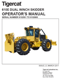 Tigercat 610E Skidder Operator/User Manual (6101101-6102600, 6102501-6102600) - PDF File Download