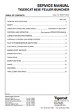Tigercat 853T Feller Buncher Service Repair Manual (853T393-853T499) - PDF File Download