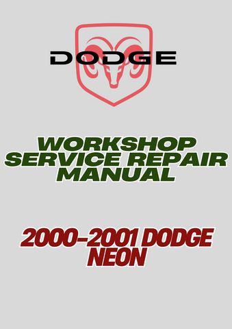 2000-2001 DODGE NEON WORKSHOP SERVICE REPAIR MANUAL - PDF