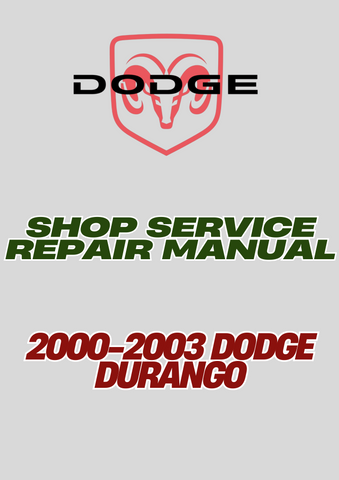 2000-2003 DODGE DURANGO SHOP SERVICE REPAIR MANUAL - PDF