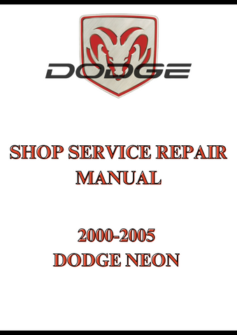 2000-2005 DODGE NEON SHOP SERVICE REPAIR MANUAL - PDF