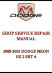 2000-2005 DODGE NEON SX 2 SRT 4 SHOP SERVICE REPAIR MANUAL - PDF