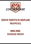 2000-2006 DODGE NEON, SHOP SERVICE REPAIR MANUAL - PDF