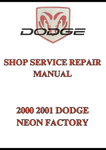 2000 2001 DODGE NEON FACTORY SHOP SERVICE REPAIR MANUAL - PDF