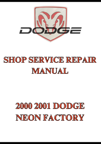 2000 2001 DODGE NEON FACTORY SHOP SERVICE REPAIR MANUAL - PDF