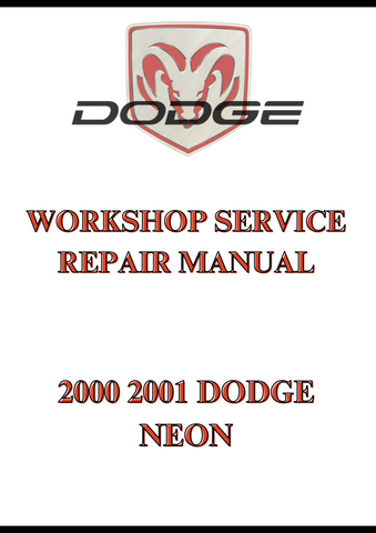 2000 2001 DODGE NEON WORKSHOP SERVICE REPAIR MANUAL - PDF