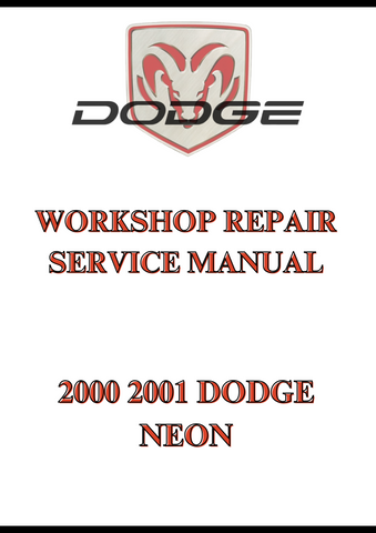 2000 2001 DODGE NEON WORKSHOP SERVICE REPAIR MANUAL - PDF