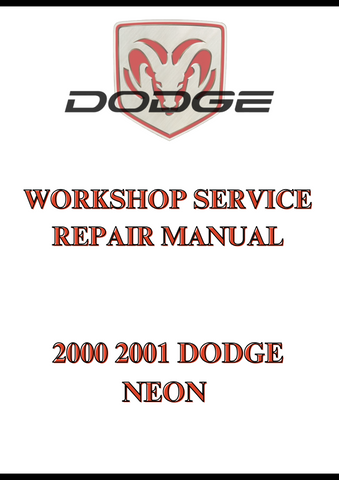 2000 2001 DODGE NEON WORKSHOP SERVICE REPAIR MANUAL - PDF  