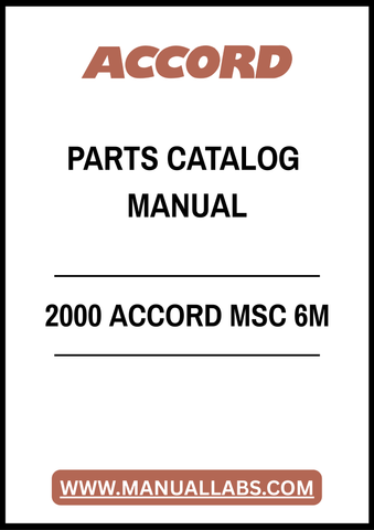 2000 ACCORD MSC 6M PARTS CATALOG MANUAL – PDF FILE