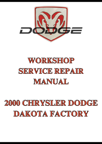 2000 CHRYSLER DODGE DAKOTA FACTORY WORKSHOP  SERVICE REPAIR MANUAL - PDF