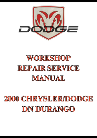 2000 CHRYSLER/DODGE DN DURANGO WORKSHOP REPAIR SERVICE MANUAL - PDF