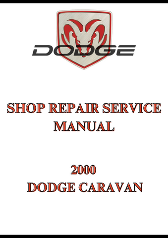 2000 DODGE CARAVAN SHOP REPAIR SERVICE MANUAL - PDF