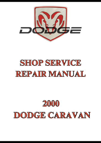 2000 DODGE CARAVAN SHOP SERVICE REPAIR MANUAL - PDF