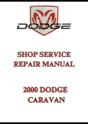 2000 DODGE CARAVAN SHOP SERVICE REPAIR MANUAL - PDF
