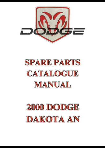 2000 DODGE DAKOTA AN SPARE PARTS CATALOGUE MANUAL - PDF