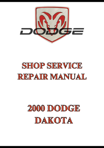 2000 DODGE DAKOTA SHOP REPAIR SERVICE MANUAL - PDF