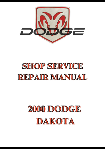 2000 DODGE DAKOTA SHOP SERVICE REPAIR MANUAL - PDF
