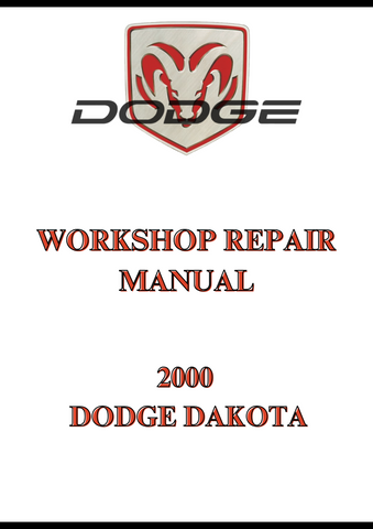 2000 DODGE DAKOTA WORKSHOP REPAIR MANUAL - PDF