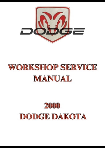2000 DODGE DAKOTA WORKSHOP SERVICE MANUAL - PDF