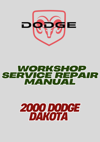 2000 DODGE DAKOTA WORKSHOP SERVICE REPAIR MANUAL - PDF