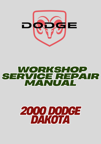 2000 DODGE DAKOTA WORKSHOP SERVICE REPAIR MANUAL - PDF