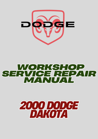 2000 DODGE DAKOTA WORKSHOP SERVICE REPAIR MANUAL - PDF