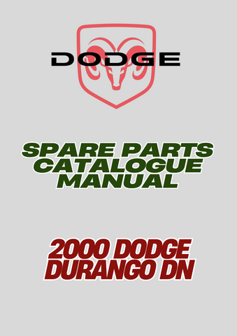2000 DODGE DURANGO DN SPARE PARTS CATALOGUE MANUAL - PDF