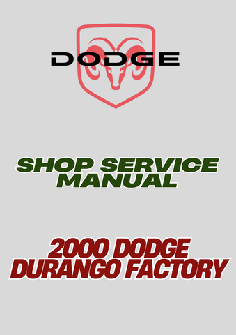 2000 DODGE DURANGO FACTORY SHOP SERVICE MANUAL - PDF