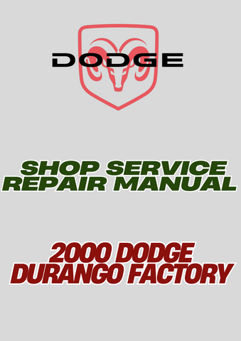 2000 DODGE DURANGO FACTORY SHOP SERVICE REPAIR MANUAL - PDF