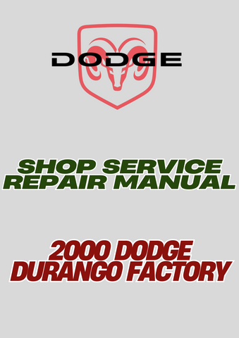 2000 DODGE DURANGO FACTORY SHOP SERVICE REPAIR MANUAL - PDF
