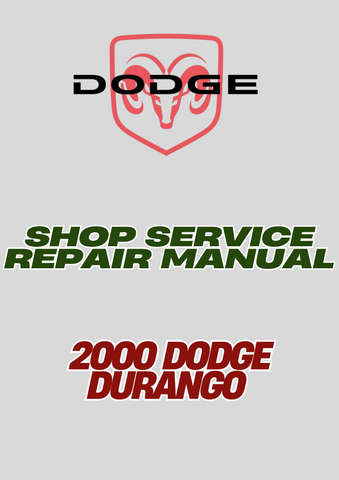 2000 DODGE DURANGO SHOP SERVICE REPAIR MANUAL - PDF