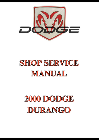 2000 DODGE DURANGO SHOP SERVICE MANUAL - PDF