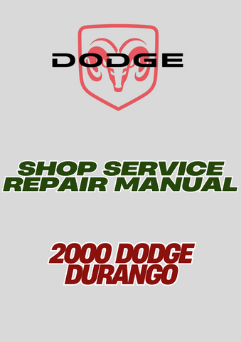2000 DODGE DURANGO SHOP SERVICE REPAIR MANUAL - PDF