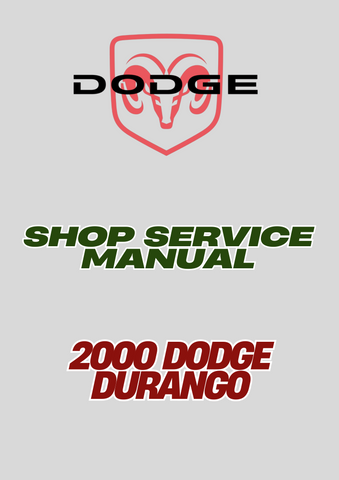2000 DODGE DURANGO SHOP SERVICE MANUAL - PDF
