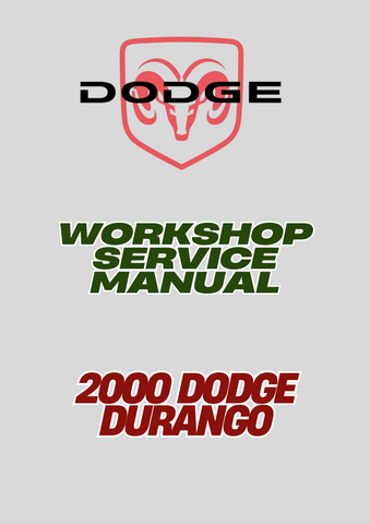  2000 DODGE DURANGO WORKSHOP SERVICE MANUAL - PDF