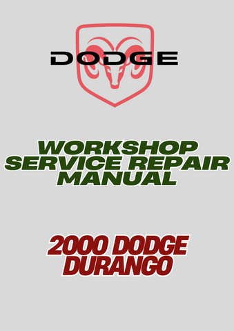2000 DODGE DURANGO WORKSHOP SERVICE REPAIR MANUAL - PDF