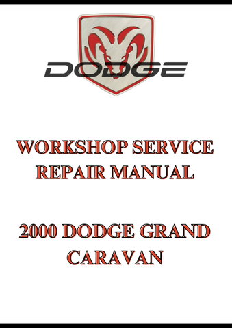 2000 DODGE GRAND CARAVAN WORKSHOP SERVICE REPAIR MANUAL - PDF