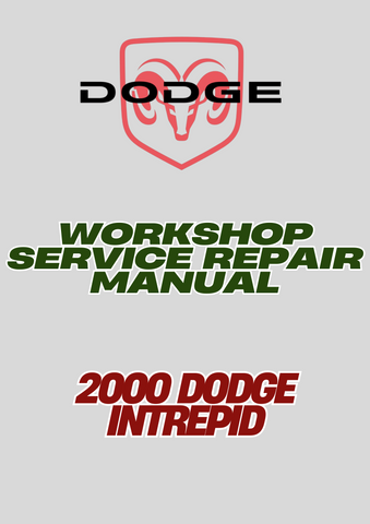 2000 DODGE INTREPID WORKSHOP SERVICE REPAIR MANUAL - PDF