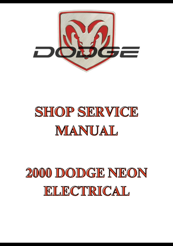 2000 DODGE NEON ELECTRICAL SHOP SERVICE MANUAL - PDF