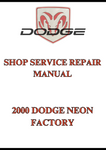 2000 DODGE NEON FACTORY SHOP SERVICE REPAIR MANUAL - PDF