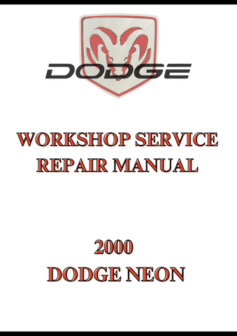 2000 DODGE NEON WORKSHOP SERVICE REPAIR MANUAL - PDF