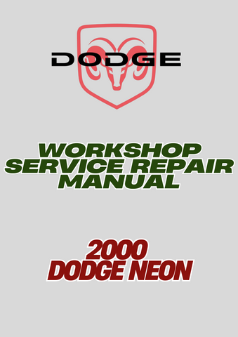 2000 DODGE NEON WORKSHOP SERVICE REPAIR MANUAL - PDF