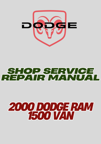 2000 DODGE RAM 1500 VAN SHOP SERVICE REPAIR MANUAL - PDF